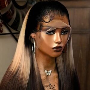 Custom human hair lace front wig